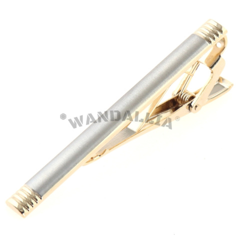 WANDALLIA Spinka do Krawata SP-KR-225 Klasyczna Złota Ślubna Biznesowa 6cm