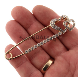 WANDALLIA Broszka Agrafka Damska Kostiumowa Klasyczna Wieczorowa Biznesowa