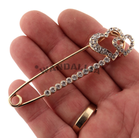 WANDALLIA Broszka Agrafka Damska Kostiumowa Klasyczna Wieczorowa Biznesowa