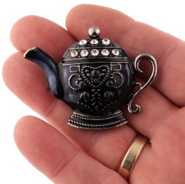 WANDALLIA Broszka Imbryk Dzban Czajnik Damska Stylowa Kostiumowa Klasyczna