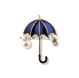 WANDALLIA Broszka Parasolka Umbrella Damska Stylowa Kostiumowa Klasyczna