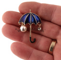 WANDALLIA Broszka Parasolka Umbrella Damska Stylowa Kostiumowa Klasyczna