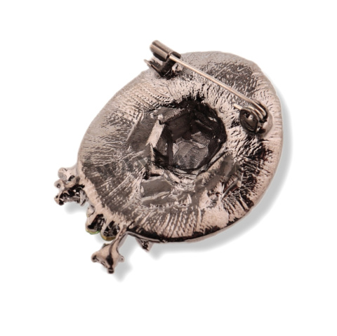 WANDALLIA Broszka Kapelusz Słomkowy Złota Czapka Damska Stylowa