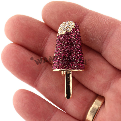 WANDALLIA Broszka Krzyż Vintage Damska Stylowa Kostiumowa Retro Klasyczna