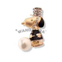 WANDALLIA Broszka Krzyż Vintage Damska Stylowa Kostiumowa Retro Klasyczna