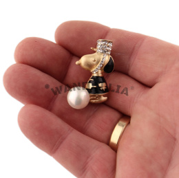 WANDALLIA Broszka Krzyż Vintage Damska Stylowa Kostiumowa Retro Klasyczna