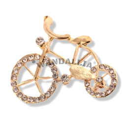 WANDALLIA Broszka Rower Damka Damska Kostiumowa Wieczorowa Klasyczna