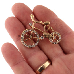 WANDALLIA Broszka Rower Damka Damska Kostiumowa Wieczorowa Klasyczna