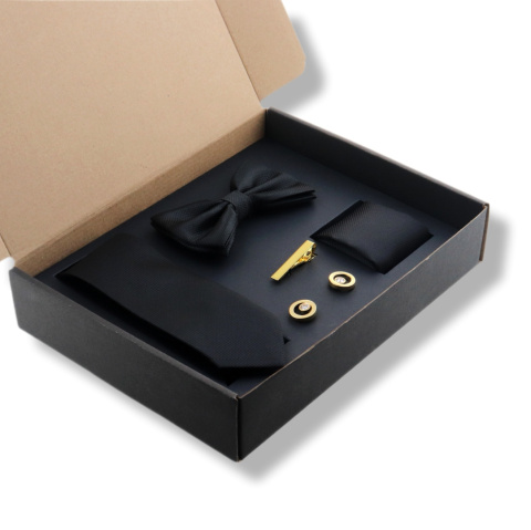 WANDALLIA Zestaw Krawat Mucha Poszetka + Własny Wybór Spinek do Kompletu