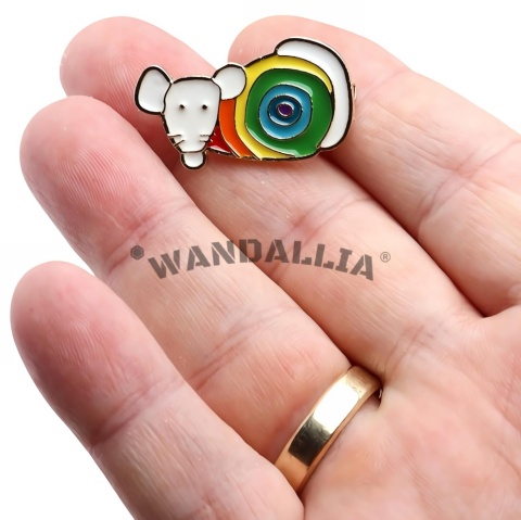 WANDALLIA Broszka Przypinka Pin Mysz Tęczowa LGBT