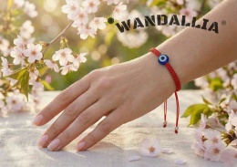 WANDALLIA Bransoletka Sznurkowa Czerwona Oko Proroka Makrama BRN-SZN-9