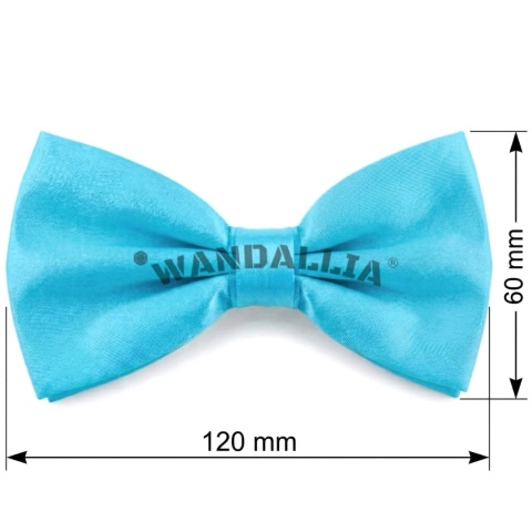 WANDALLIA Niebieska Gładka Mucha do Garnituru Koszuli Męska Ślubna MCH-M-14