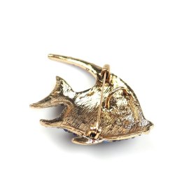 WANDALLIA Broszka Ryba Skalar Złota Damska Klasyczna Stylowa BRO-RYB-1