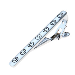 WANDALLIA Spinka do krawata SP-KR-205 Klasyczna Srebrna Męska Biznesowa 6cm